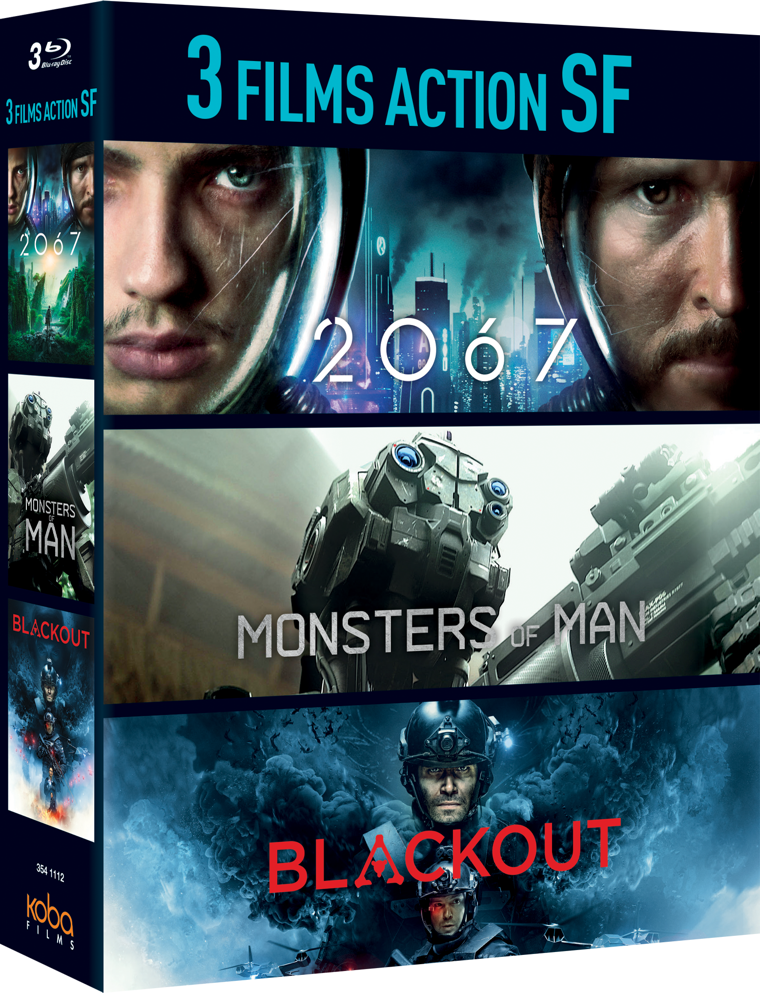 3 FILMS D'ANTICIPATION : BLACKOUT / 2067 / MONSTERS OF MAN - BD - ESC  Editions