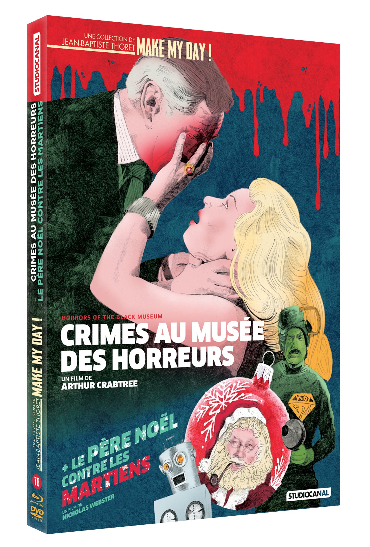 MMD 78 : PERE NOEL CONTRE LES MARTIENS (LE) + CRIMES AU MUSEE DES HORREURS - COMBO 2 DVD + 2 BD